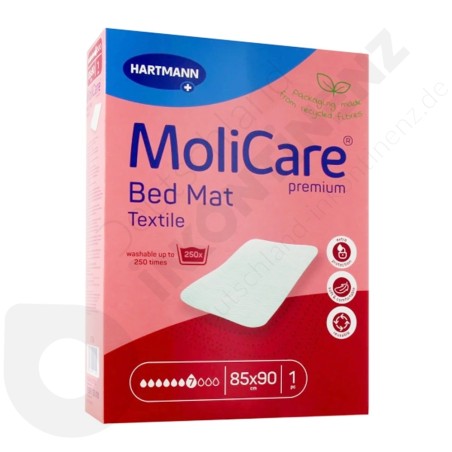 Molicare Bed Mat Textile 7 Tropfen - 85 x 90 cm Molicare Bed Mat Textile 7 Tropfen - 85 x 90 cm