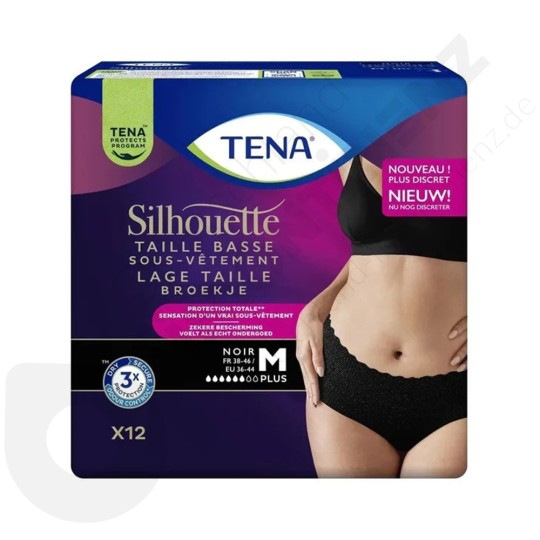 TENA Silhouette Plus High Waist Noir Large (1010ml) 8 Pack | Age Co