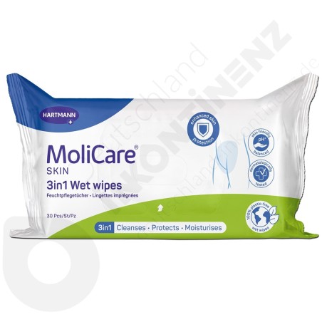 Molicare Skin 3 in 1 Feuchtpflegetücher